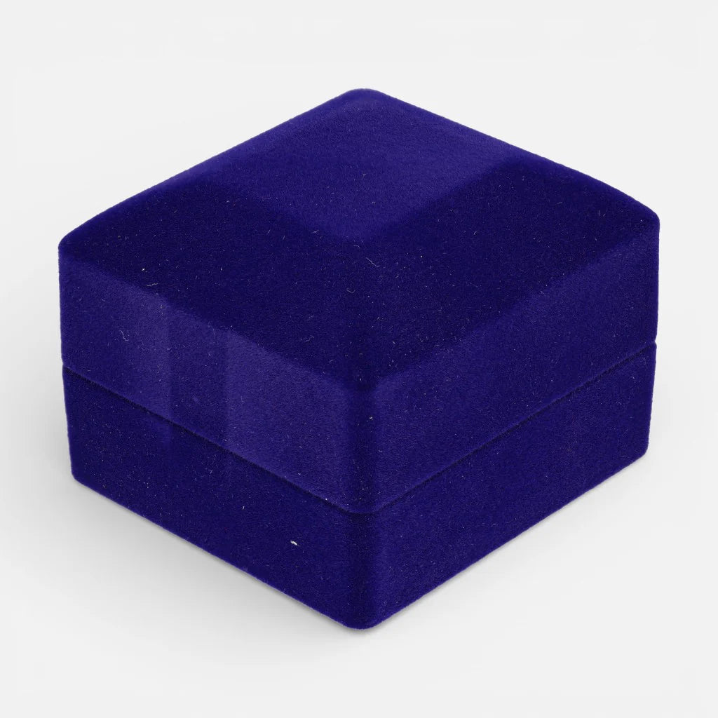 Cofre Anillo Terciopelo Azul