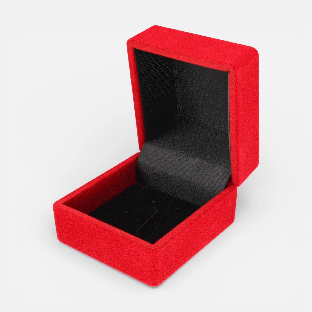 Cofre Anillo Terciopelo Rojo