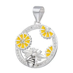 Colgante Abeja Flores Esmaltadas Circones