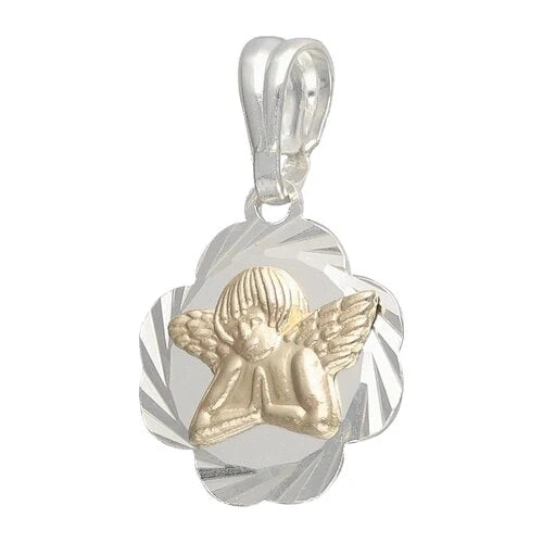 Colgante Ángel de la Guarda en Oro Facetado
