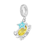 Colgante Charm Cangrejo Estrella de Mar Circón Multicolor