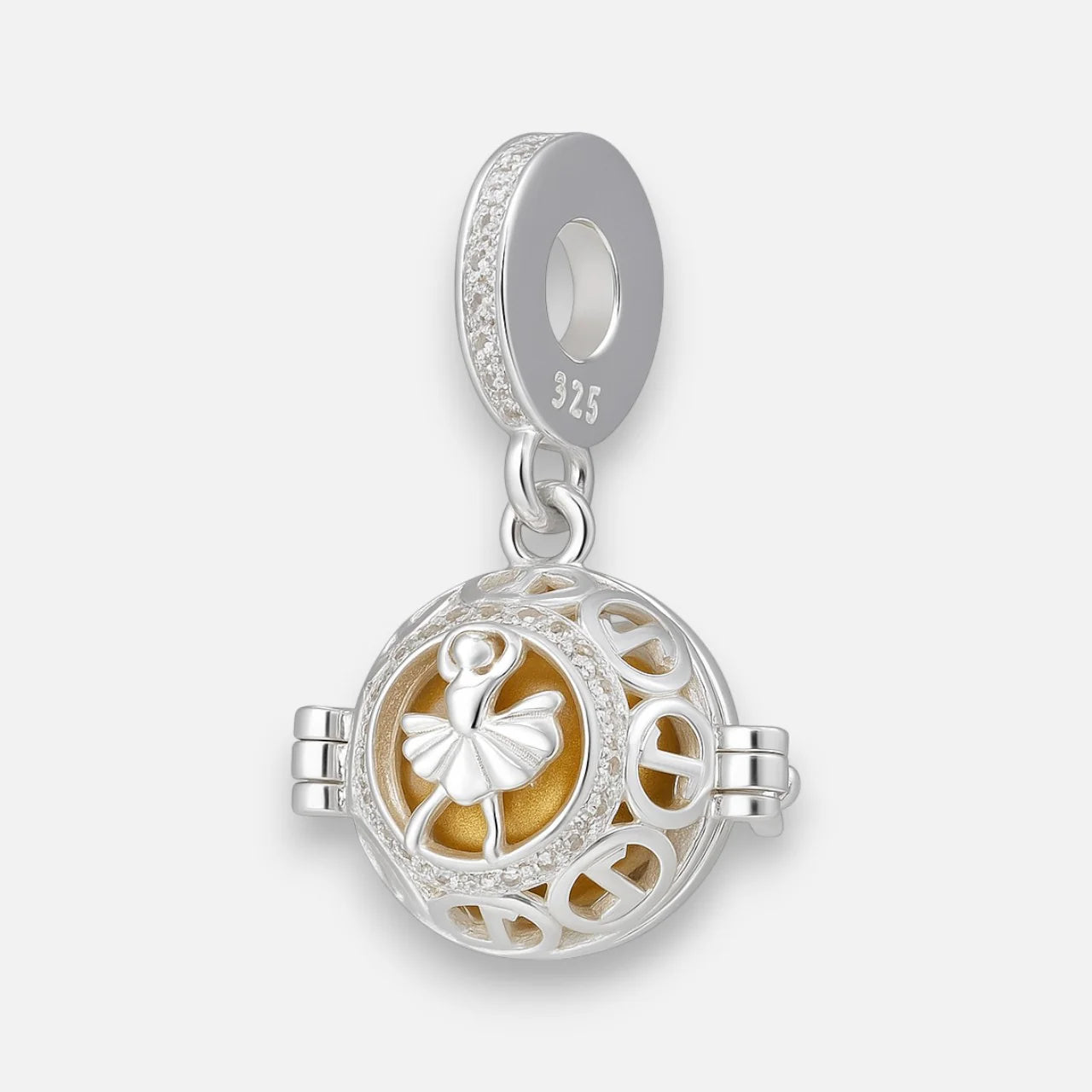 Colgante Charm Llamador de Ángeles Bailarina 13 mm