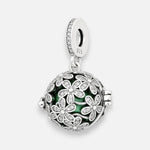 Colgante Charm Llamador de Ángeles Flores Circones 16 mm