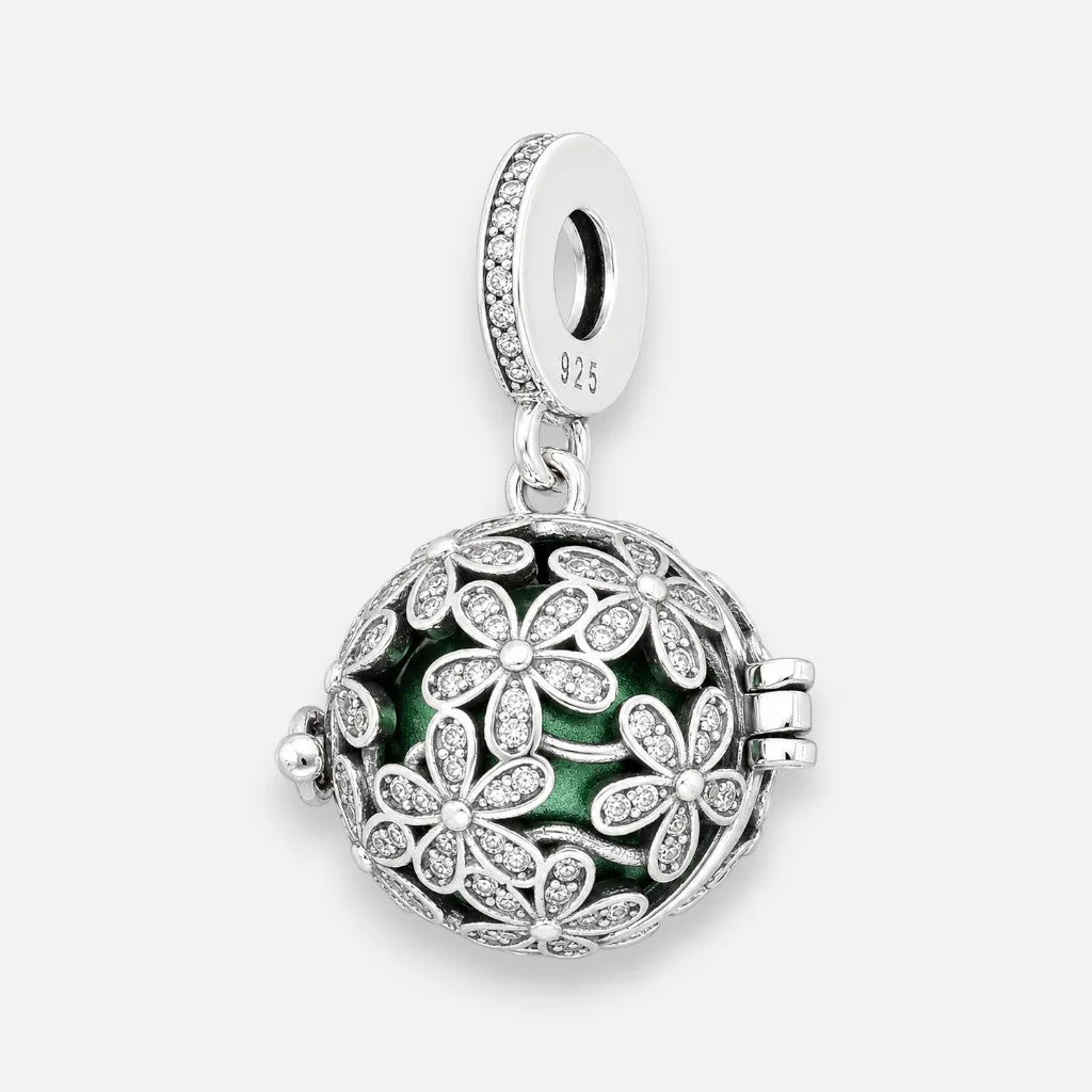 Colgante Charm Llamador de Ángeles Flores Circones 16 mm
