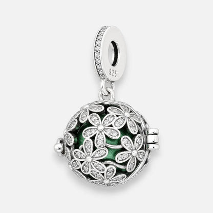 Colgante Charm Llamador de Ángeles Flores Circones 16 mm