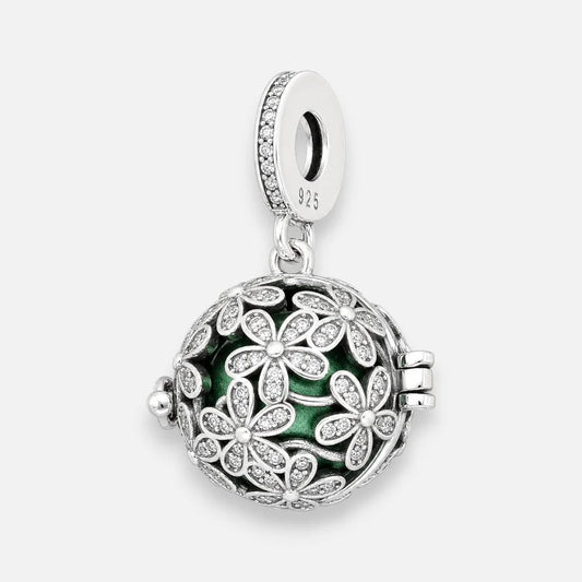 Colgante Charm Llamador de Ángeles Flores Circones 16 mm