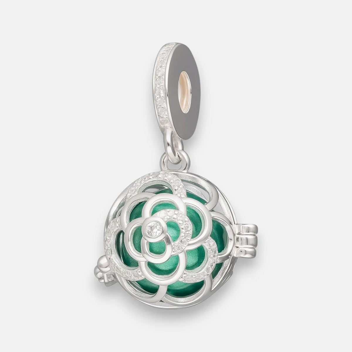 Colgante Charm Llamador de Ángeles Rosa de Abril Circones 16 mm