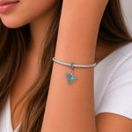 Colgante Charm Media Luna Sol Estrella Turquesa