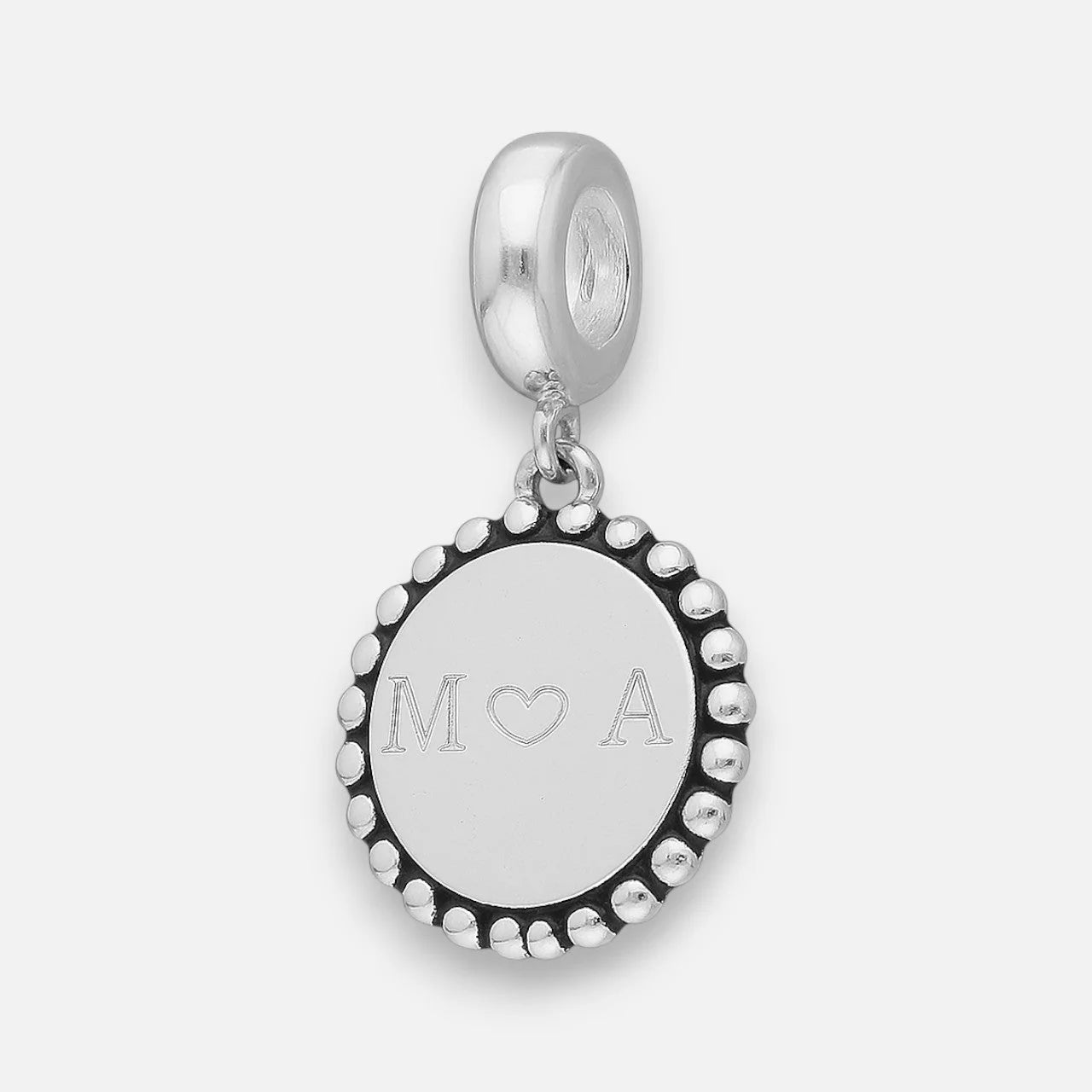 Colgante Charm Para Grabado de Iniciales, Fechas y Figuras Pequeñas