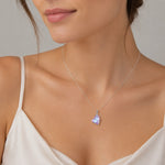 Colgante Corazón Cristal Hecho con Swarovski Tornasol