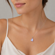 Colgante Corazón Cristal Hecho con Swarovski Tornasol