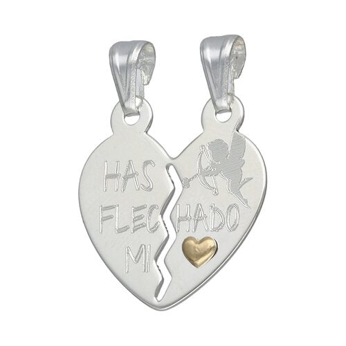 Colgante Corazón Cupido con Oro
