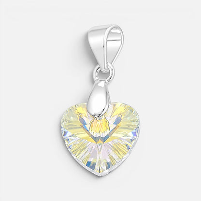 Colgante Corazón Hecho con Cristal Swarovski Tornasol