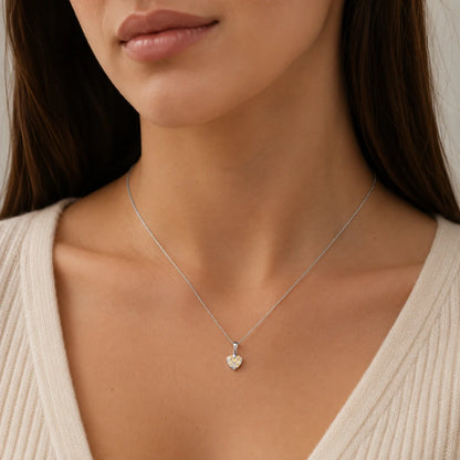 Colgante Corazón Hecho con Cristal Swarovski Tornasol
