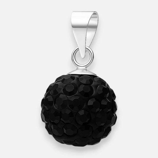 Colgante Esfera Hecho con Cristal Swarovski Negro 10 mm