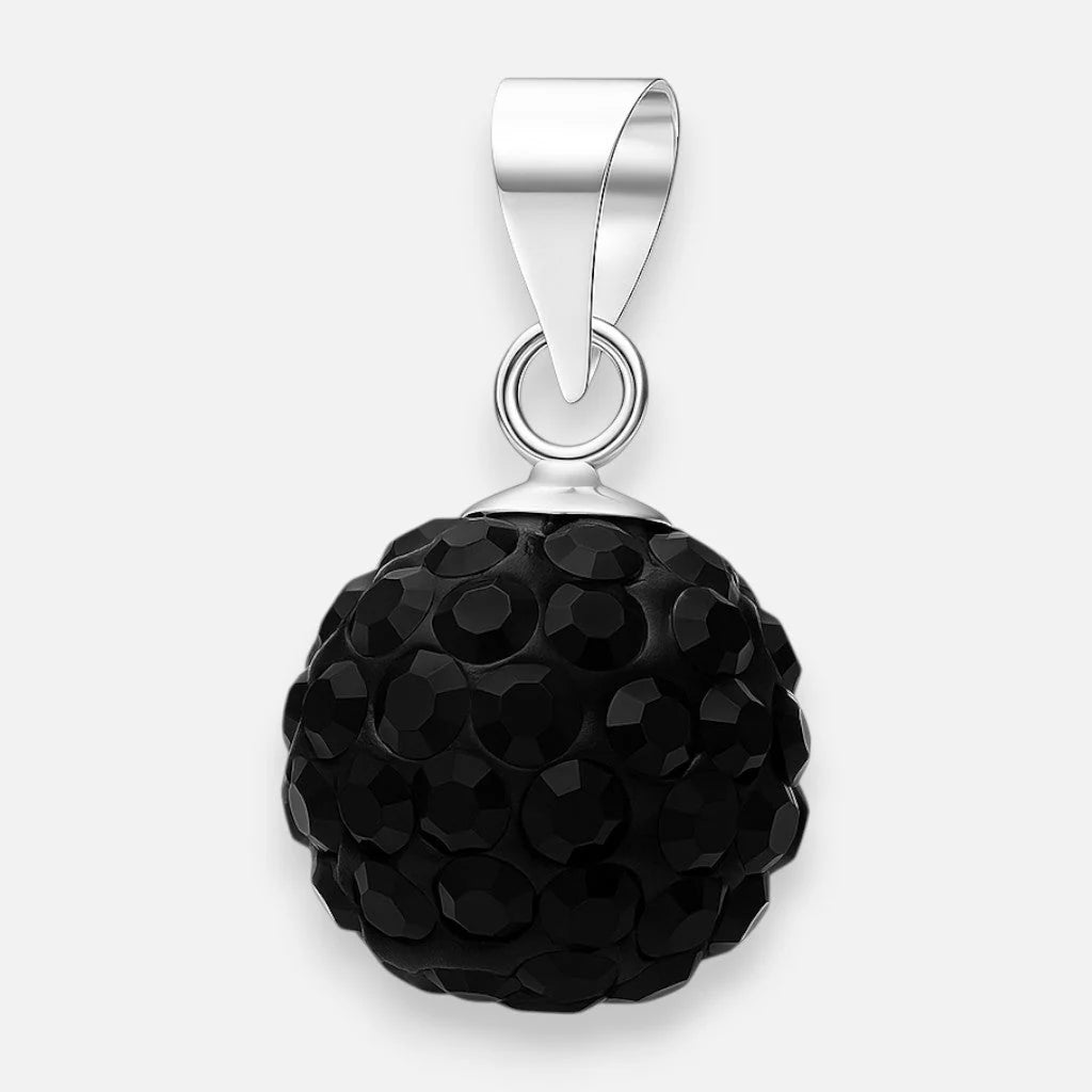 Colgante Esfera Hecho con Cristal Swarovski Negro 10 mm