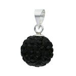 Colgante Esfera Hecho con Cristal Swarovski Negro 10 mm