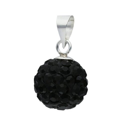 Colgante Esfera Hecho con Cristal Swarovski Negro 10 mm