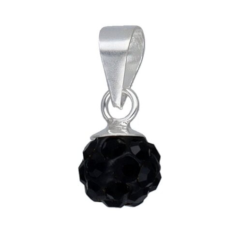 Colgante Esfera Hecho con Cristal Swarovski® Negro 6 mm