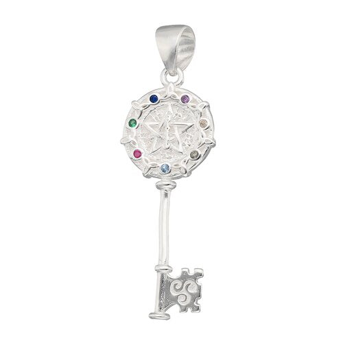 Colgante Llave Estrella 7 Chakras