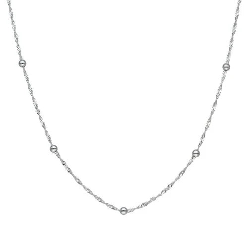 Collar Choker Ajustable Singapur con Esferas