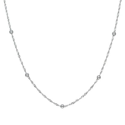 Collar Choker Ajustable Singapur con Esferas