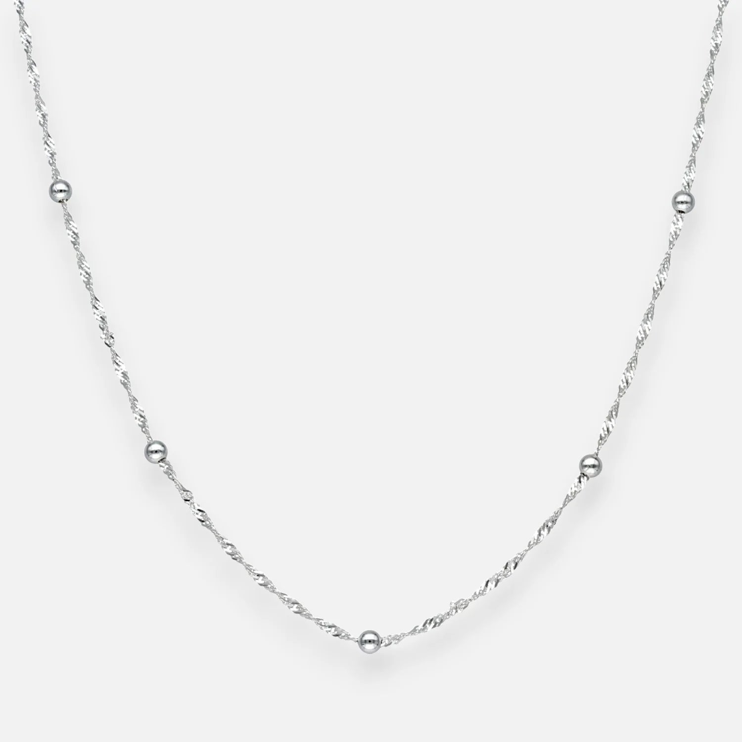 Collar Choker Ajustable Singapur con Esferas