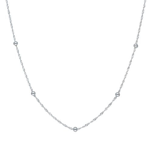 Collar Choker Ajustable Singapur con Esferas
