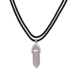 Collar Choker Doble Cuarzo Rosado