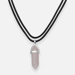 Collar Choker Doble Cuarzo Rosado