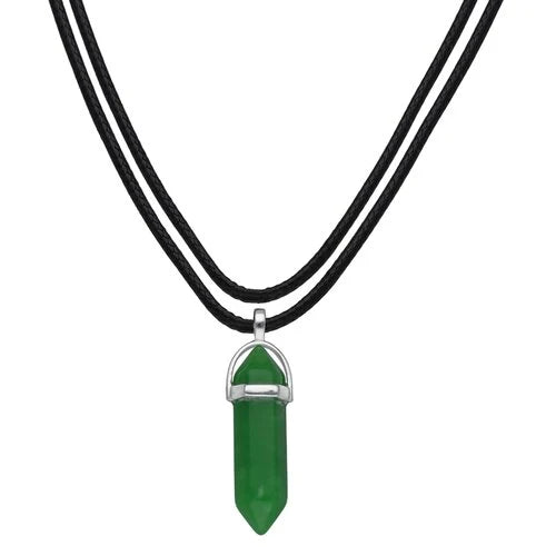 Collar Choker Doble Cuarzo Jade