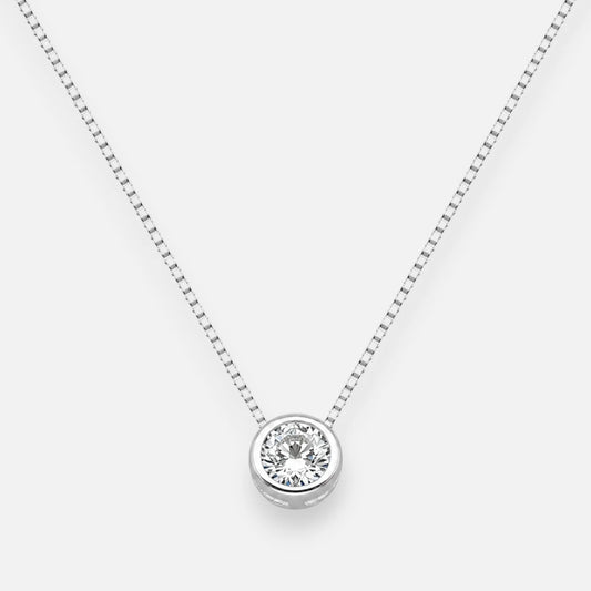 Collar Circón Punto de Luz 4 mm