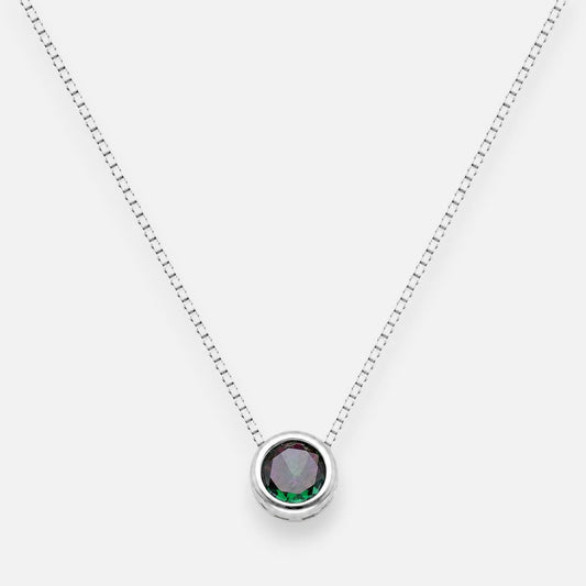 Collar Circón Punto de Luz Topacio Místico 6 mm