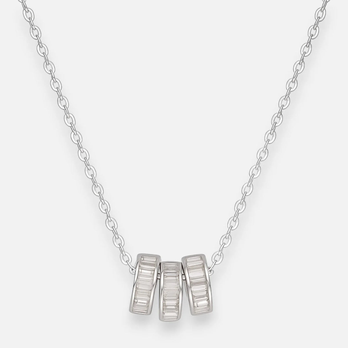 Collar Círculos Circones Baguette