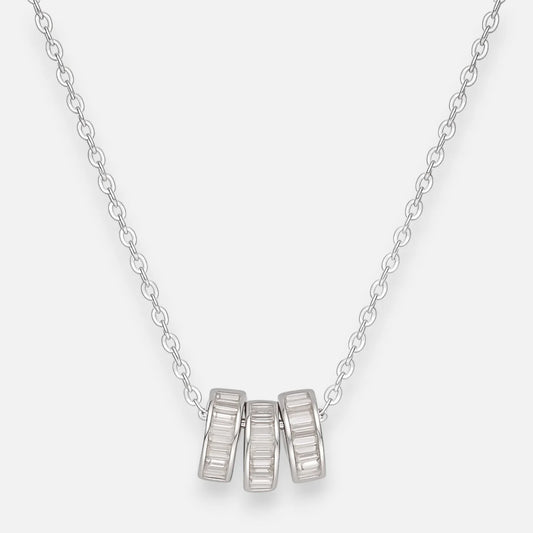 Collar Círculos Circones Baguette
