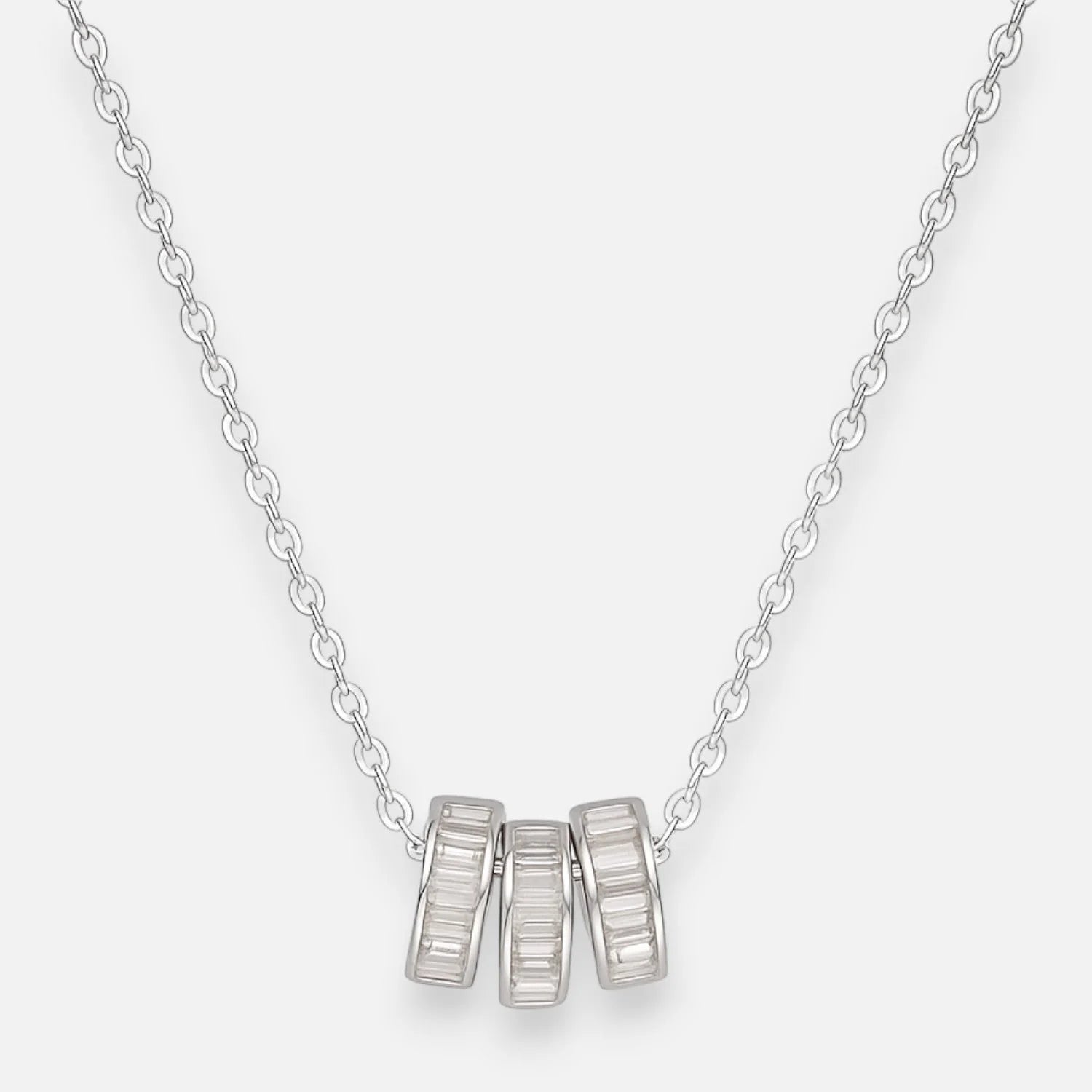 Collar Círculos Circones Baguette