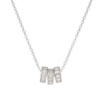 Collar Círculos Circones Baguette