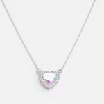 Collar Corazón Circón Tornasol