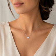 Collar Corazón Circón Tornasol