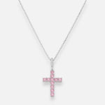 Collar Cruz Circones Rosa Francia