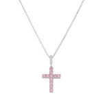 Collar Cruz Circones Rosa Francia