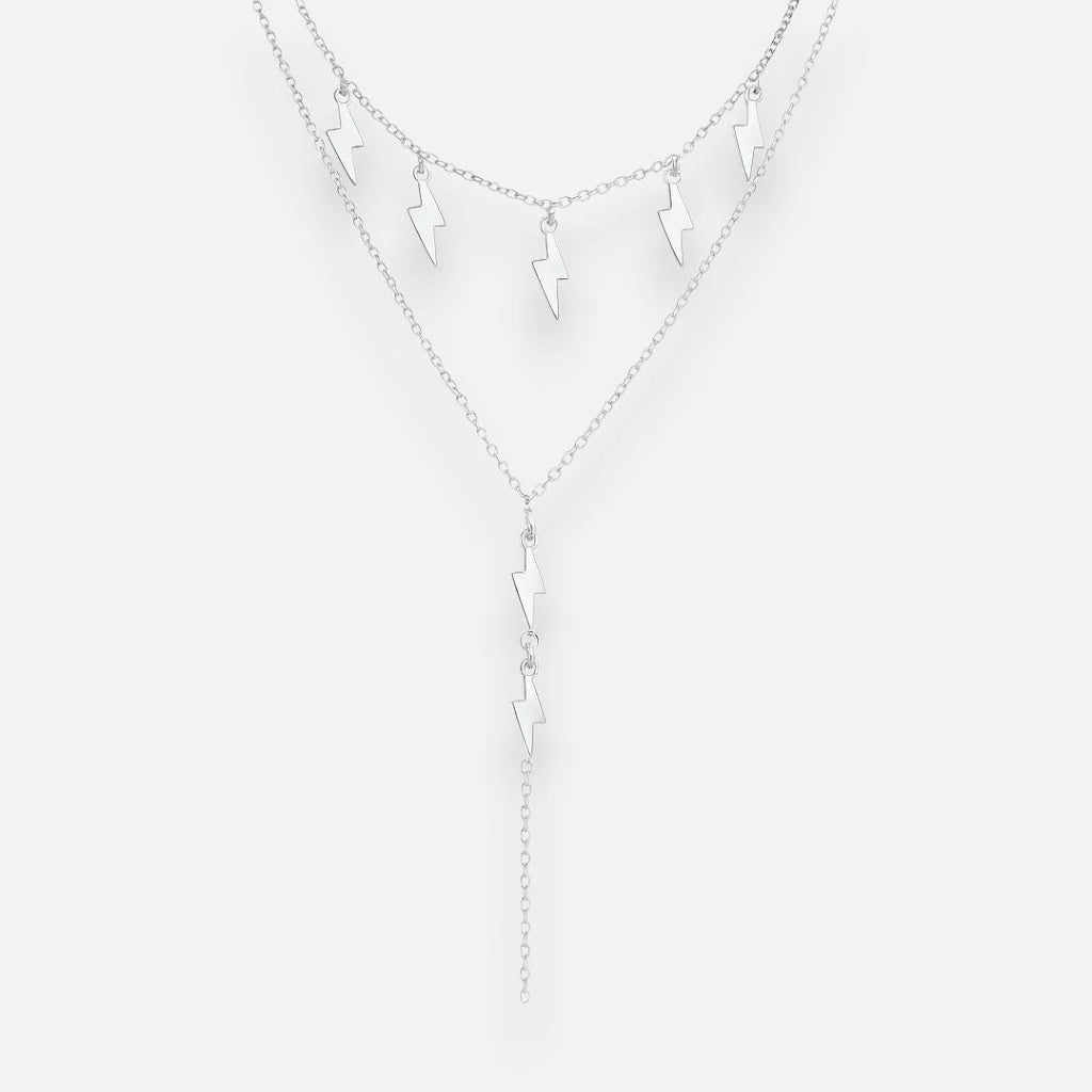 Collar Doble Cascada Rayos