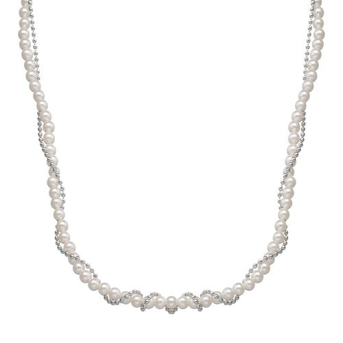 Collar Entrelazado Madre Perla Esferas