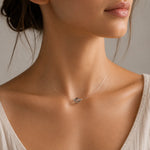 Collar Fantasma Esfera Hecho con Cristal Swarovski Negro