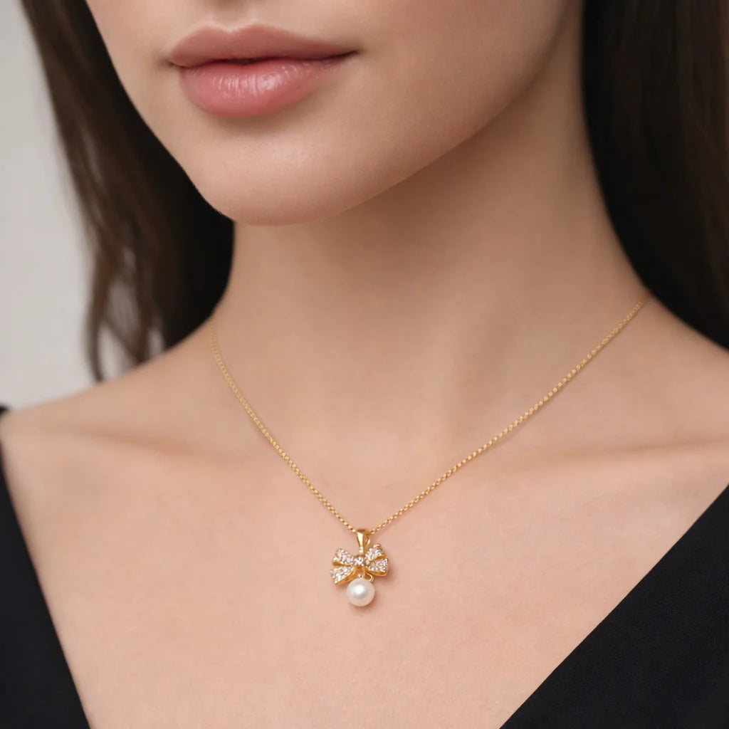 Collar Lazo Coquette Perla Circones