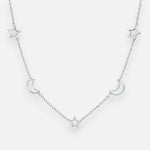 Collar Media Lunas Estrellas