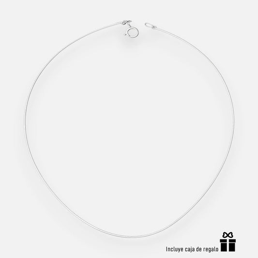 Collar Silicona Broche de Plata