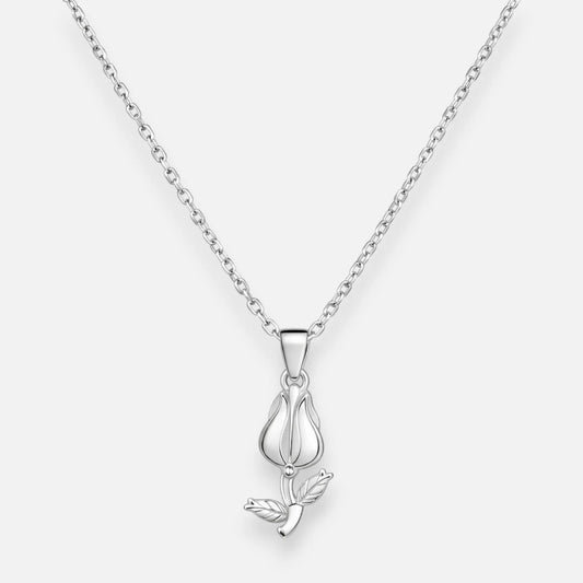 Collar Flor Tulipán Circón