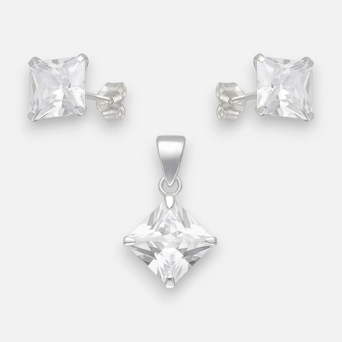 Conjunto Circón 8x8 mm