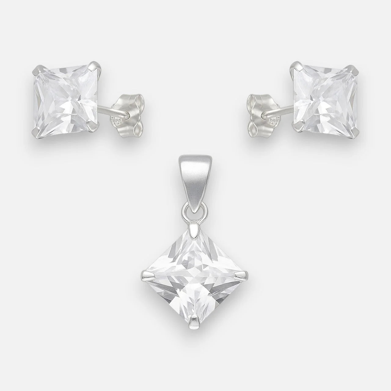 Conjunto Circón 8x8 mm